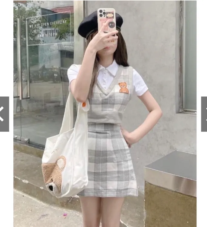 Chân váy đầm kẻ caro Hàn Quốc đẹp 2019 cho nàng cực chất dạo phố  Thời  trang  Việt Giải Trí